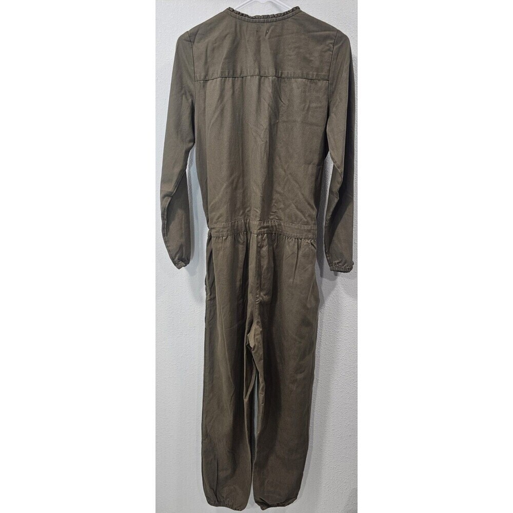 Aerie Softest Utility Tie Waist Button Front Jumpsuit Olive Green Size Small NWT - Picture 10 of 15